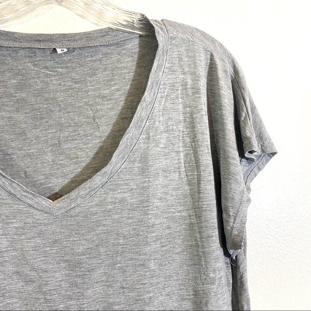 Basic gray short sleeve tunic tee, soft & cute! Sz SM - Picture 8 of 16